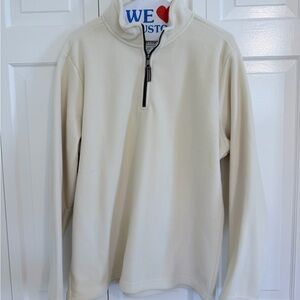 Men's Cream Half-Zip Pullover